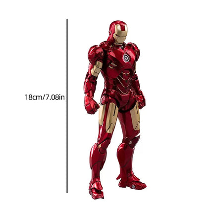 ZD Toys Iron Man MK4 Model 7inches Action Figures Tony Stark Iron Man 1/10 Avengers Genuinely Collect Model Ornaments Boy Gifts