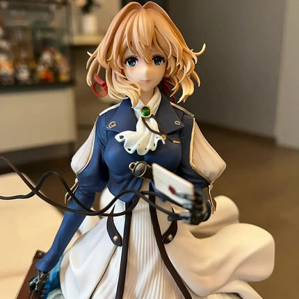 25CM Violet Evergarden Anime Figure Violet Eternal Garden Gk Tide Play Anime Girl Statue Model Tabletop Decoration Xmas Gift Toy