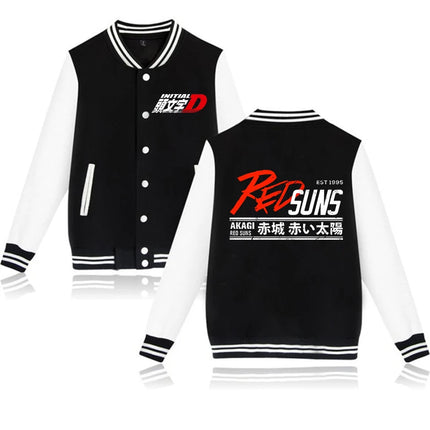 Anime Initial D Graphic Jacket Hoodies AE86 Gothic Y2k Baseball Jacket Sweatshirts Funny Mange Vintage Coats Streetwear Clothes