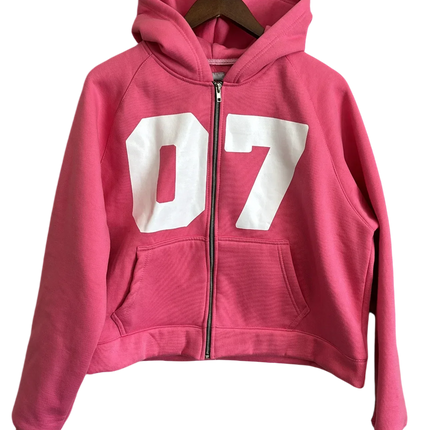 Y2k zipper cardigan fashion 07even hoodies women and men street casual sweatpants set sweatshirts tracksuit men clothing