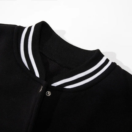 Malibu California Printing Coats Street Trend Man Outerwear O-Neck Single Breasted Jackets Fleece Loose Warm Neutral Streetwear
