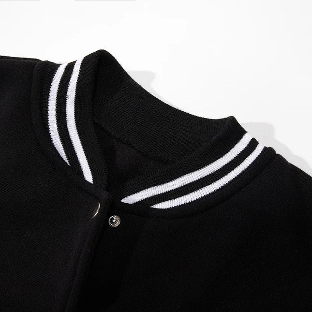Malibu California Printing Coats Street Trend Man Outerwear O-Neck Single Breasted Jackets Fleece Loose Warm Neutral Streetwear