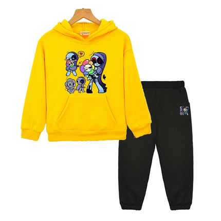 Dandys World anime hættetrøje fleece sweatshirt tegneserie jakke 2 stk. pullover + bukser dreng piger sportstøj hættetrøje sæt børnetøj boutique
