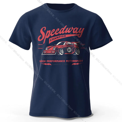 Formula Racing Art T-Shirt 100% Premium Cotton Performance Fit Hand Drawn Speed Graphic Tee for Racing Fans