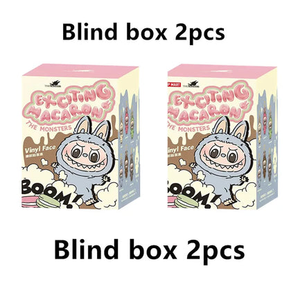 Blind Popmart Labubu Box The Monsters Lisa Seme Heart Macarrr Vinyl Base Series Trendy Toy Decorations Birthday Gifts
