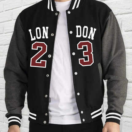Greater London Men Baseball Uniform Lucky Number 23 Hoodie Fleece fur-liner American Jacket Man Soft Casual Spring Autumn Tops