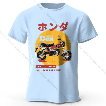 Retro Bike Art T-Shirt 100% Premium Cotton Slim Fit Hand Painted Motorcycle Graphic Tee for Riding Enthusiasts
