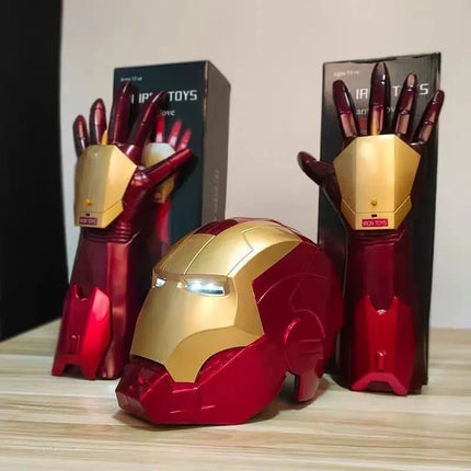 2025 Hot Marvel Avengers Iron Man Helmet Adult Kids Model Cosplay 1:1 Light Led Ironman Mask Action Figure Toys Birthday Gifts