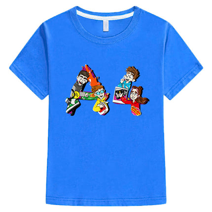 Футболка A4 TEAM Short Sleeve Children T Shirts Summer 100% Cotton Boy Girl vlad a4 Lamba Shirt Tops Casual y2k kids clothes