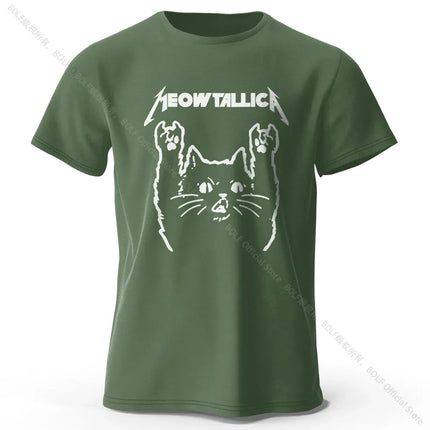 Chibi Cat Anime Printed 100% Cotton T-Shirt, Ultra Soft Round Neck Short Sleeve Tee for Men & Women