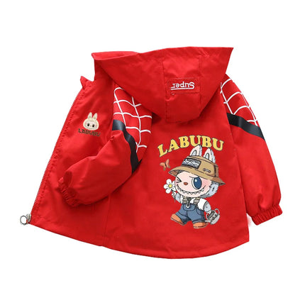 Kids labubu Clothes Autumn Baby Boys Girls Jacket Fashion Cartoon Stitch Print Outerwear for Kids Clothes Children Summer Coat