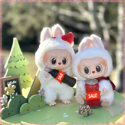 High Quality Macaron The Monsters Labubu Sitting Party Vinyl Plush Blind Box Decorative Surprise Box Doll Collection Gift
