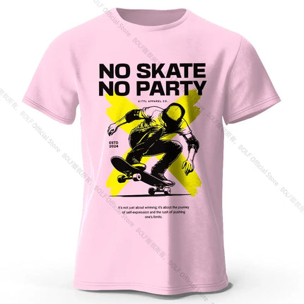 Skateboard Graphic T-Shirt 100% Cotton Urban Street Style Tee for Men and Women Casual Skate Wear