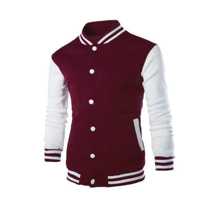 Men's Autumn and Winter Flight Jacket Baseball Jersey Velvet Loose Casual Stand-up Jacket Men Varsity Jacket Coat for Men