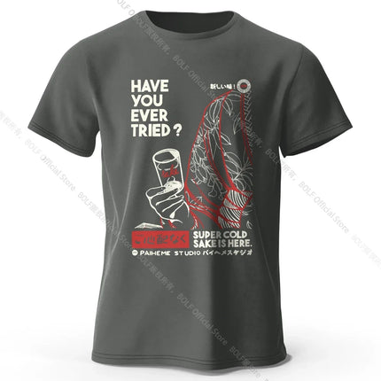 Hand-drawn Japanese Art T-shirt - Urban Kawaii Design for Men Women 100% Cotton Streetwear