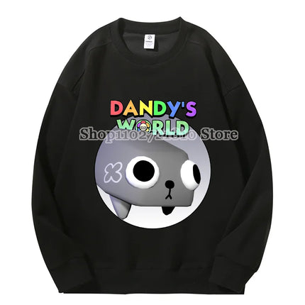 Dandys World Sweatshirt Spring Autumn Men Women Anime Cartoon Fashion Tops Round Neck Dropped Shoulders Pullover Long Sleeves