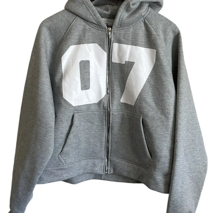 Y2k zipper cardigan fashion 07even hoodies women and men street casual sweatpants set sweatshirts tracksuit men clothing