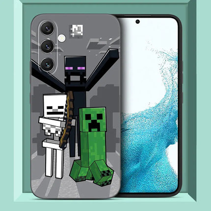 Hot My Mini World Game Phone Case For Samsung A13 A15 A22 A24 A32 4G A33 A34 A35 A52S A53 A54 A55 A73 5G A12 A14 A23 A51 A72