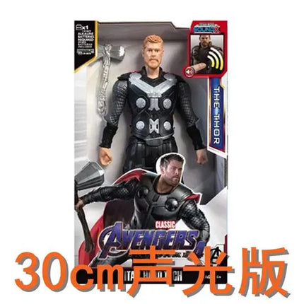 Hot 30cm Marvel Figure Avengers Endgame Captain Justice Sound Led Light Super Hero Dolls Toys Pvc Action Figure Model Kids Toy