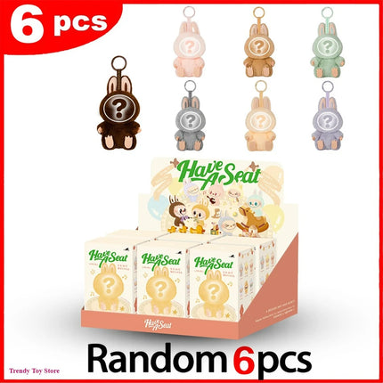 The Monster Heartbeat Macaron Series Blind Box Vinyl Pendant Cute Doll Model Toy Keychain Mysterious Surprise Box Birthday Gift
