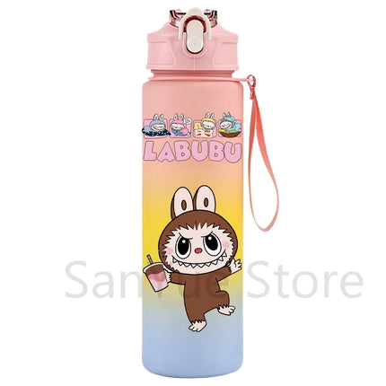 750Ml Cartoon Printed Water Bottle Teenger Student Drinking Portable Cartoon Large Capacity Outdoor Sport Water Cup Kid Gift