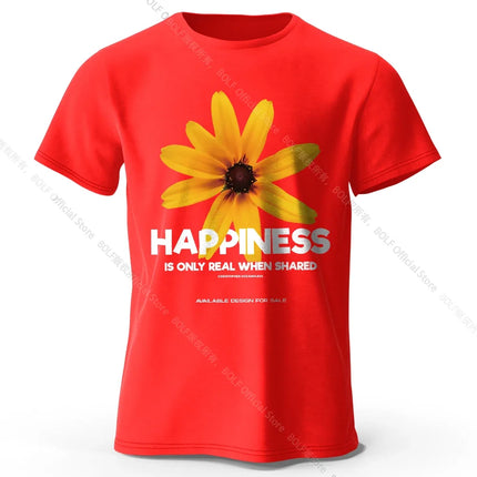 Autumn Chrysanthemum Print Tee 100% Cotton - Kawaii Floral Design Soft & Stylish Everyday Wear