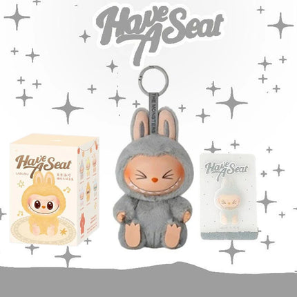 In Stock Hot Anime Figure Labubu Have A Seat Series PVC Pendant Doll Model Toy Kawaii Monster Replica Keychain Toy Birthday Gift
