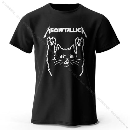 Chibi Cat Anime Printed 100% Cotton T-Shirt, Ultra Soft Round Neck Short Sleeve Tee for Men & Women