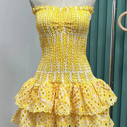 CHICEVER Off Shoulder Strapless Dresses For Women