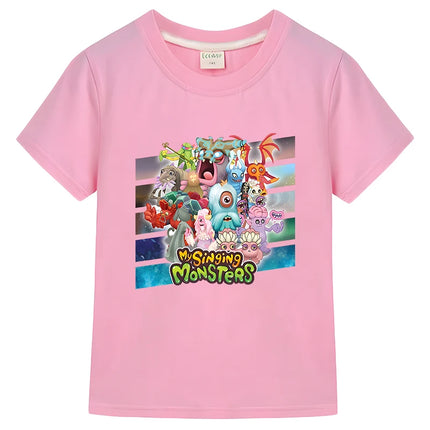 My Singing Monsters Kids Cute t shirt for kids boy 10 years 100%Cotton Short sleeve Tops Boys girls clothes y2k Anime T-shirt