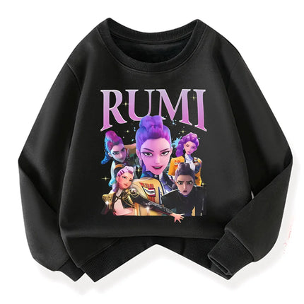 Kpop Demon Hunter Fashion Kids Incredibox Hoodie Warm Sweatshirts Children's Winter Soft Clothing Cartoon Cotton Thick Hoodie