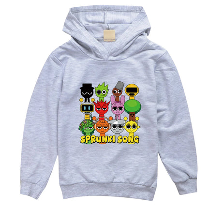 Sprunk Incredibox  Hoodie for Kids, Hoody Sweatshirts for Teen Boys Cartoon Coats for Girls Casual Outerwear for Baby Game Hot