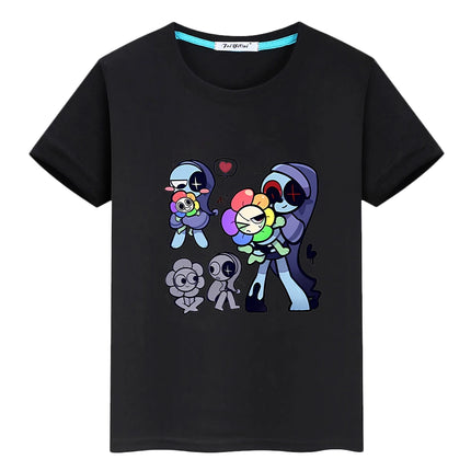 Dandys World print t shirt for kids boy 10year Tops 100%Cotton Cartoon Tees anime Short pride tshirt y2k one piece girl clothes