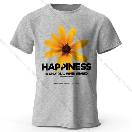 Autumn Chrysanthemum Print Tee 100% Cotton - Kawaii Floral Design Soft & Stylish Everyday Wear
