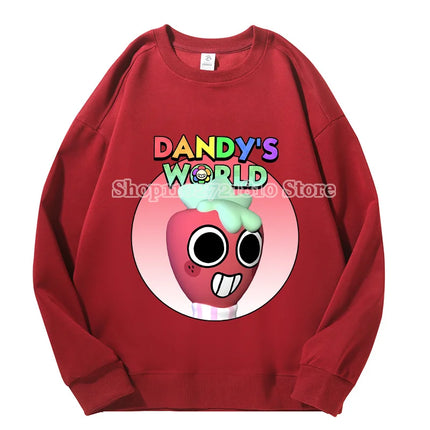Dandys World Sweatshirt Spring Autumn Men Women Anime Cartoon Fashion Tops Round Neck Dropped Shoulders Pullover Long Sleeves