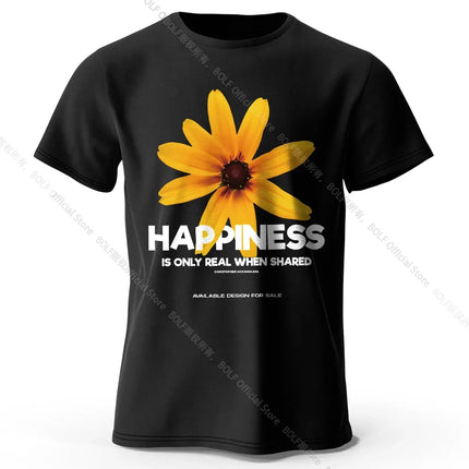 Autumn Chrysanthemum Print Tee 100% Cotton - Kawaii Floral Design Soft & Stylish Everyday Wear