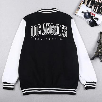Los Angeles, California Usa City Print Boy Jackets Loose Baseball Jersey Casual S-5Xl High Street Motion Clothes & Accessories