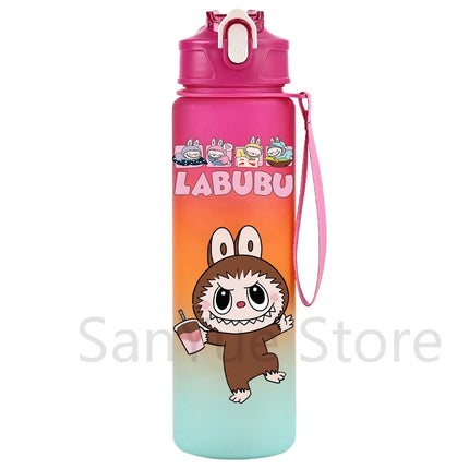 750Ml Cartoon Printed Water Bottle Teenger Student Drinking Portable Cartoon Large Capacity Outdoor Sport Water Cup Kid Gift