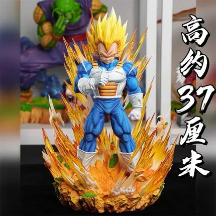 37cm Anime Dragon Ball Cs Vegeta Figures Gk Goku Demonize Super Saiyan Statues Around Anime Scenes Pvc Model Ornament Toys Gifts