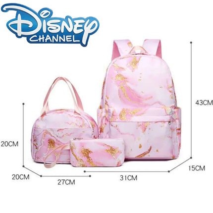 3pcs Disney Stitch Backpack Pencil Case Lunch Bag Set Students Fashion Schoolbag Pen Bag Bento Pouch Suit Anime School Supplies