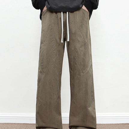 2025 Spring Summer Men's Sweatpants Korean Fashion Wide Leg Baggy Pants 8XL 7XL 6XL Plus Size Loose Straight Trousers Male