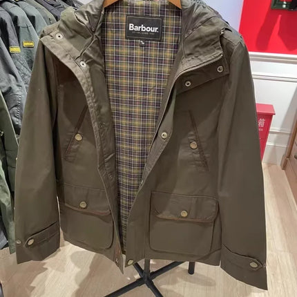 B@r Spring And Autumn Hooded Single Jacket