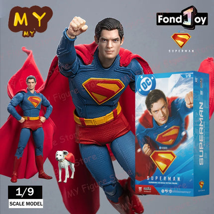 2025 Original Fondjoy David Corenswet Superman Action Figure 1/9 New Superman Figure PVC Joint Movable Kid Toy Boy Gift