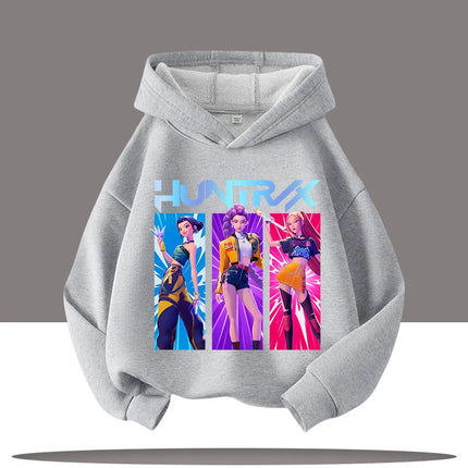 Y2K KPop Demon Hunters Hoodies Teenage Girls Boys Rumi KPop Demon Hunters Hoody Autumn Casual Long Sleeve Children's Clothing