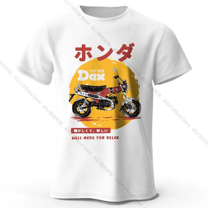 Retro Bike Art T-Shirt 100% Premium Cotton Slim Fit Hand Painted Motorcycle Graphic Tee for Riding Enthusiasts