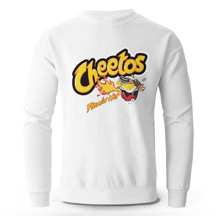 Men's Cartoon Printed Pure Cotton Sweatshirts Oversized Classic Graphic Pullovers for Men Women Tops