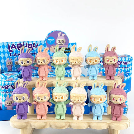 Labubu Hippers 1-12PCS Blind Box Figure Action Figurine Doll Collection Pvc Model Toys Wholesale Children Birthday Christmas