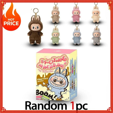 1:1 High Quality for La BuBu Blind Box Series PVC for La BuBu Macaron Pendant Doll Monster Keychain Birthday Christmas Gift