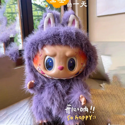 38cm Zimomo Big Angel The Monster Labubu Series Blind Box Replica Creative Plush Doll Figure Vinyl Pendant Ornament Collect Gift