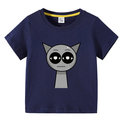 Summer Hot Sprunki Clothes Kids Game Incredibox Cotton T shirt Boys Short Sleeve Tee Toddler Girls Causal Tops Children Clothing